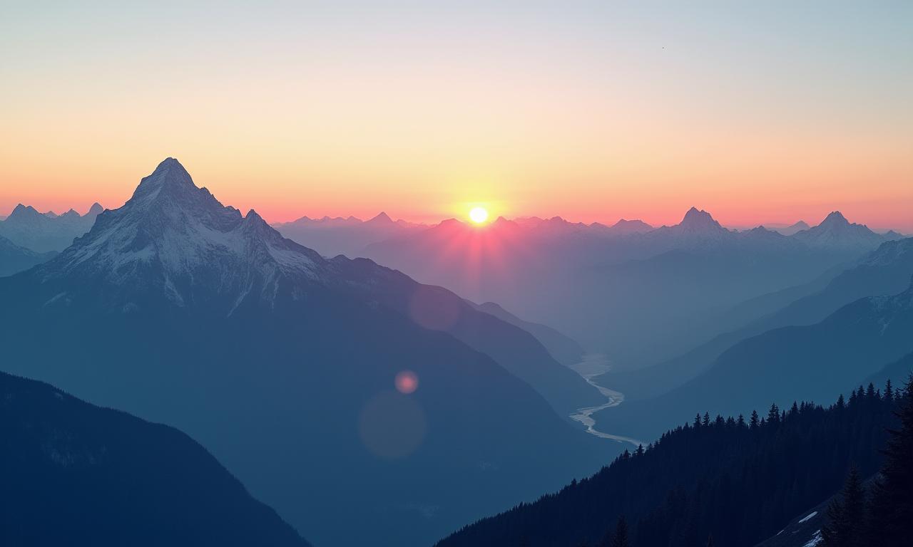 Panoramablick auf die Schweizer Alpen bei Sonnenaufgang, symbolisiert Weitsicht und Stabilität.